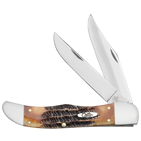 CASE CUTLERY Knife, 6.5 Bone Stag Folding Hunter 03574